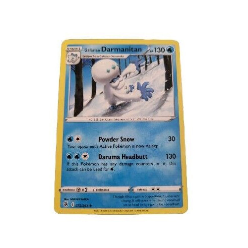 Pokemon TCG Fusion Strike Galarian Darmanitan 072/264 Trading Card (A0