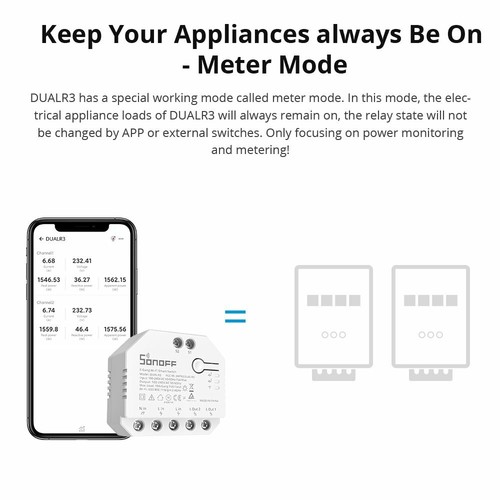 2pcs SONFF DUALR3 2-channel WIFI intelligent switch relay module for custom MINI - Picture 8 of 22