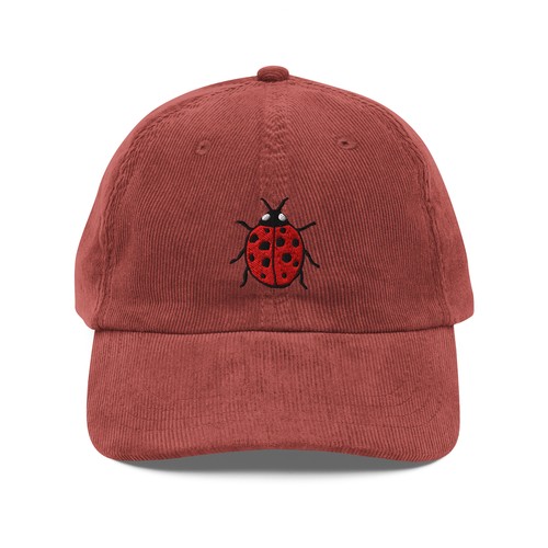 Ladybug Embroidered Vintage Corduroy Cap | Cute & Stylish Hat | Unique Gift Idea - Picture 10 of 13
