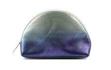 La Mer Metallic Purple Silver Gradient Makeup Travel Cosmetic Bag