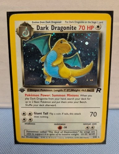 Pokemon Dark Dragonite Team Rocket 1st Edition Holo Rare #5