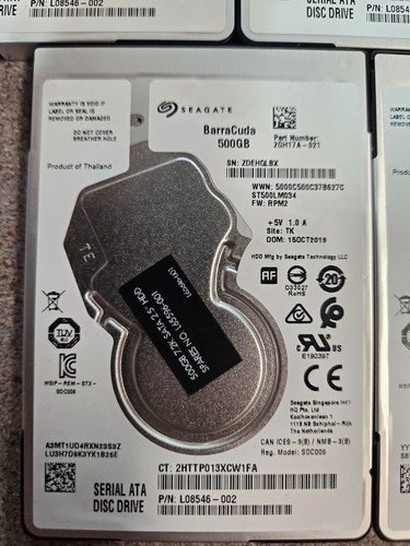 Disco duro Seagate para portátil de 500 GB 2,5" con Microsoft Windows 10 HOME o PRO instalado - Imagen 1 de 2