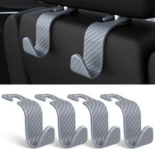 4-Pack Car Headrest Hooks Holds 55lbs Seat Storage Organizer for Bags
