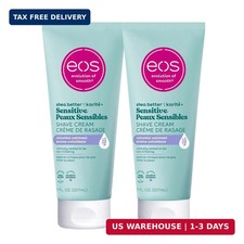 eos Shea Better Sensitive Skin Women's Shave Cream- Fragrance-Free, 2-pack of 7