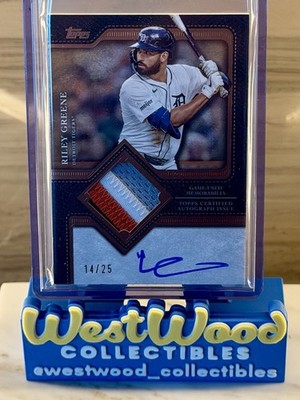 2025 Topps Update Riley Greene Flagship Patch Auto /25 TFAP-RG 