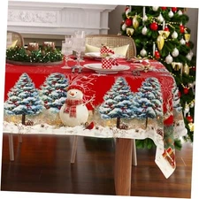 Christmas Tablecloth Rectangle 60x84 Inch, Rectangular, 60" x 84" (6-8 Seats