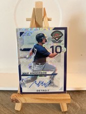 Max Anderson Auto /49 Purple Scope 2024 Panini Prospect Edition Detroit Tigers