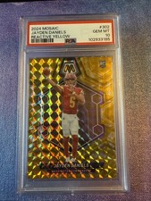 2024 Jayden Daniels Mosaic Reactive Yellow PSA 10