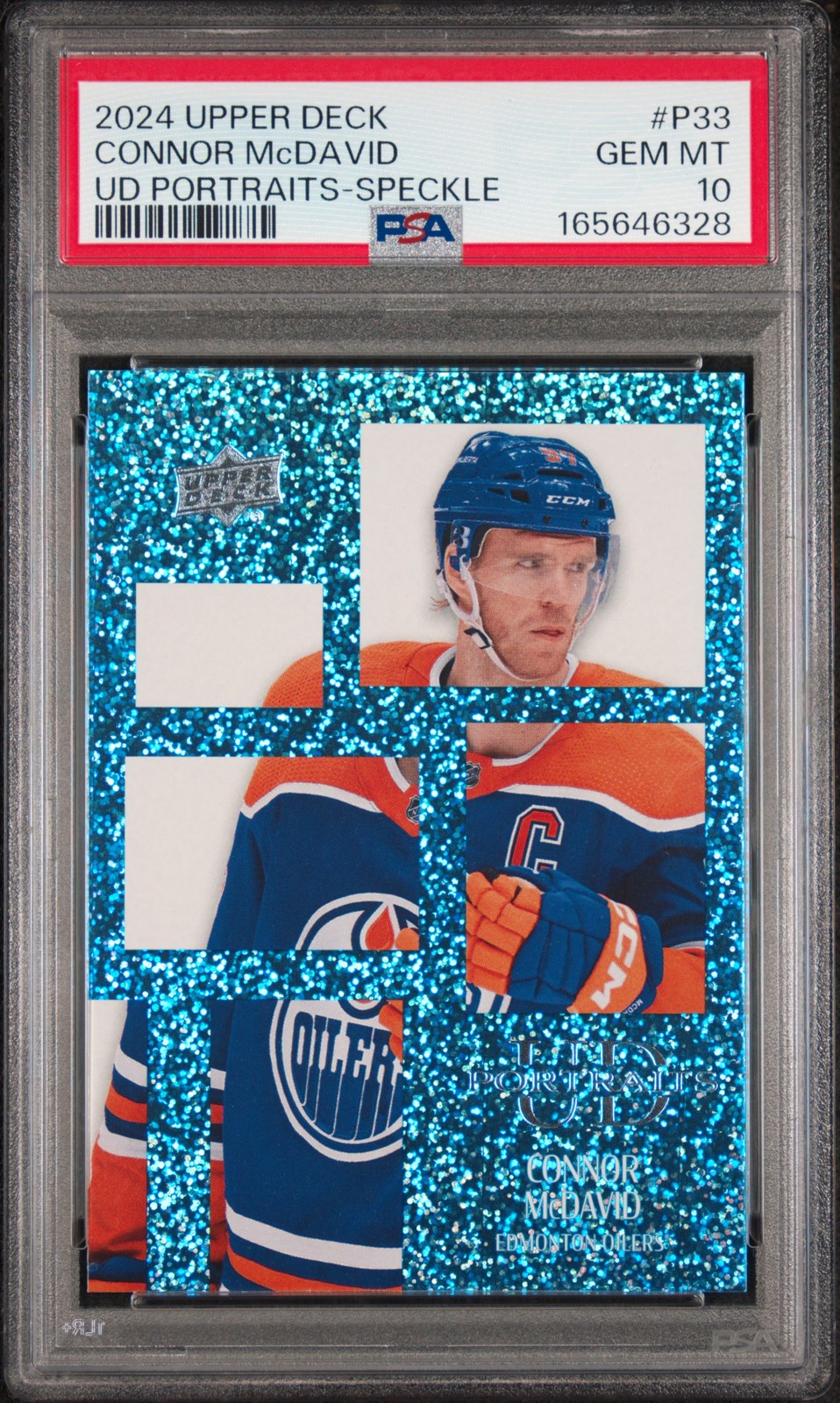 2024 UD UD PORTRAITS SPECKLE #P33 CONNOR MCDAVID PSA 10