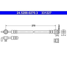 ATE 24.5288-0270.3 Bremsschlauch für MAZDA 6 GG GY