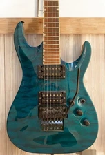 ESP Edwards E HR-98QM Horizon Blue Electric Guitar 24F Humbucker Solid Body