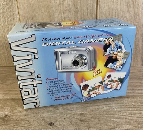 Vivitar ViviCam 4345 4.0MP Digital Compact Camera 4x Zoom & Memory Card - Tested - Picture 13 of 13