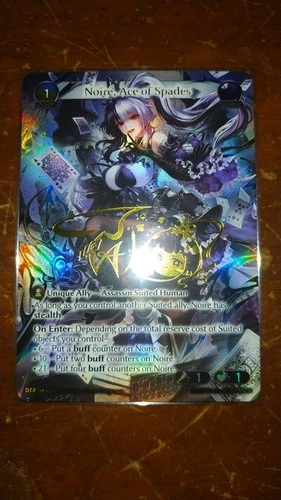 Grand Archive GATCG DTR 1st Noire, Ace Of Spades CSR Unique Norm Suited Ally Eng