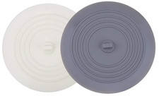 Tub Stopper 2 Pack, 6 inches Large Silicone Drain Plug Hair Stopper Flat Suction