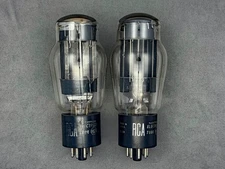 Matched Pair RCA 6AS7G Power Tubes Black Plates Test Strong on Amplitrex