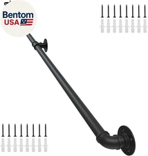 12FT Industrial Staircase Handrail,Staircase Handrail for Outdoor and Indoor Sta