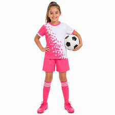 Girls Football Kit Ages 4-111 | Top Shorts Socks | Breathable Quick Dry PE Kit