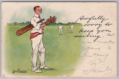 Cricket Es tut mir schrecklich leid, dass ich dich warten ließ Lance Thackeray Comic Postkarte