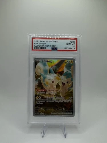 Pachirisu Scarlet & Violet Full Art Holo Illustration #208/198 PSA 10 Gem Mint