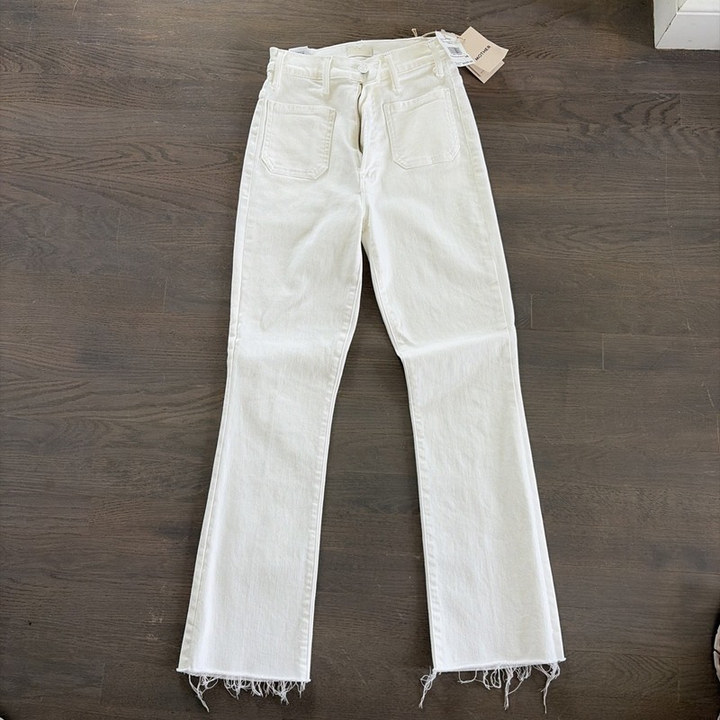 NWT Mother The Hustler Patch Pocket Ankle Fray 26