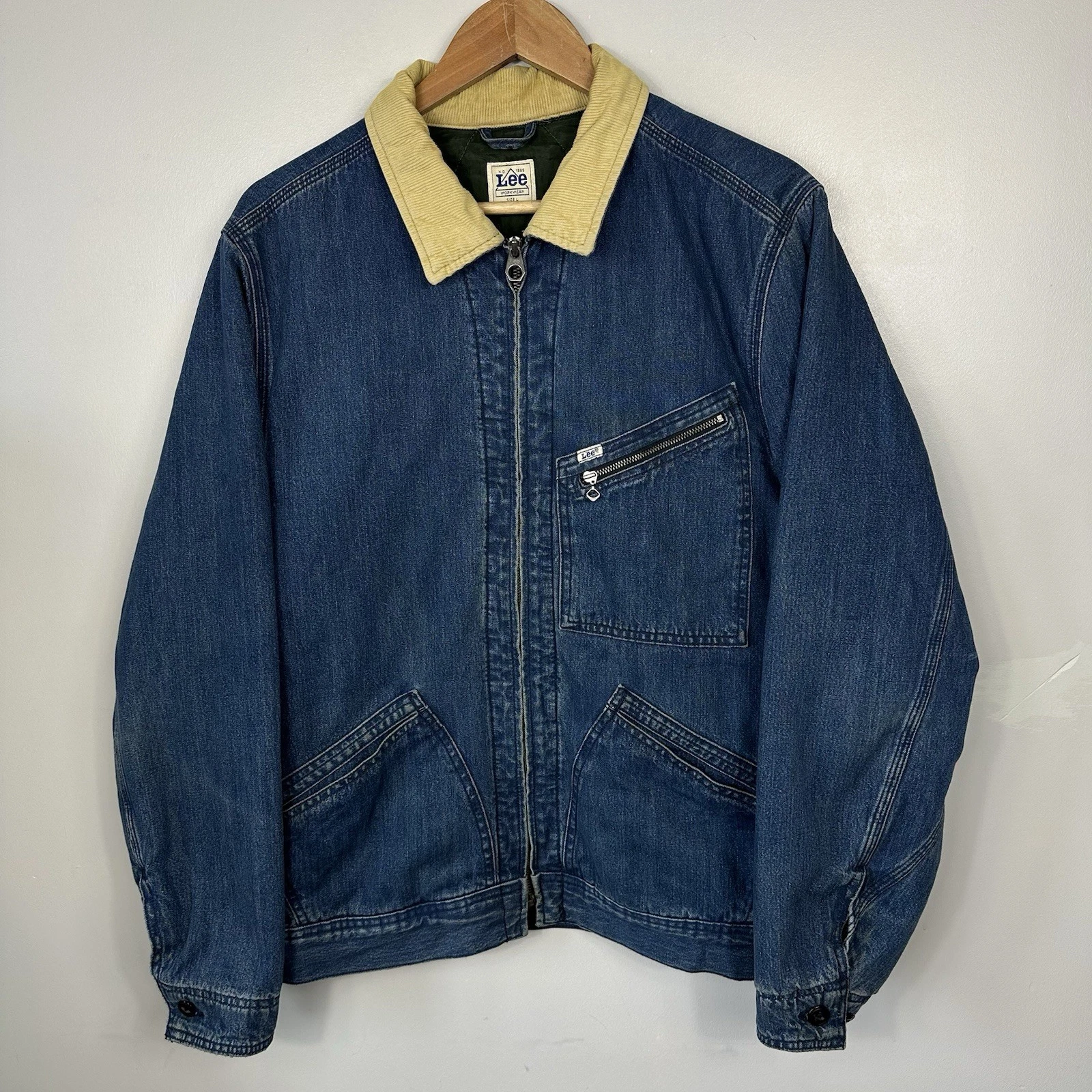 Lee 91B Denim Jacket, Workwear, Corduroy Collar, Size Mens Large
Opens in a new window or tab