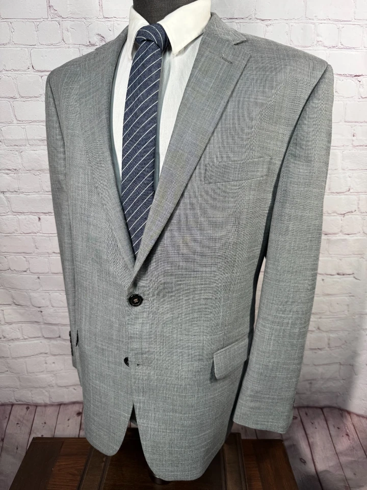 CHAPS Para Hombres Gris REG FIT 2 Botones NOTCH SOLAPA TRAJE ABRIGO DEPORTIVO BLAZER CHAQUETA 46R Foto 2 de 4