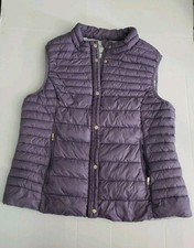 Chaleco acolchado con cremallera Greenlander para mujer con bolsillos talla XL púrpura