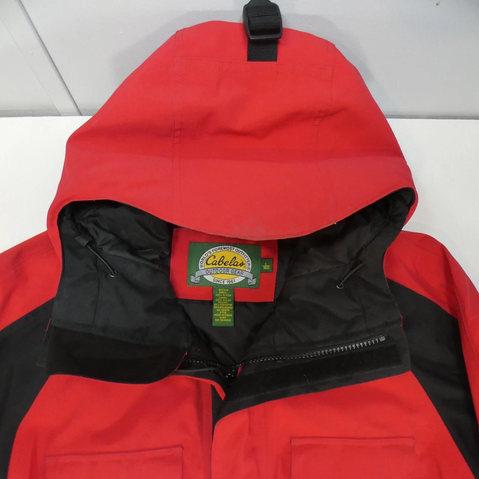 Cabelas Guidewear Parka Gore-Tex Chaqueta Para Hombre Grande Roja Negra Thinsulate Ice-Fish Foto 4 de 4