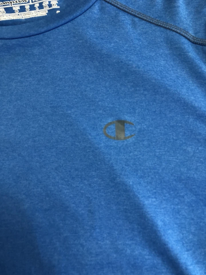 Camisa Champion Powertrain Vapor Para Hombre Grande Azul Atlética Manga Larga Rendimiento Foto 3 de 4