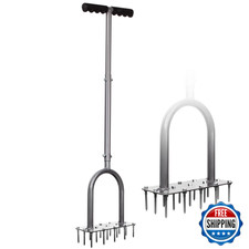 Walensee Lawn Aerator Spike Metal Manual Dethatching Soil Aerating Lawn 15 Iron