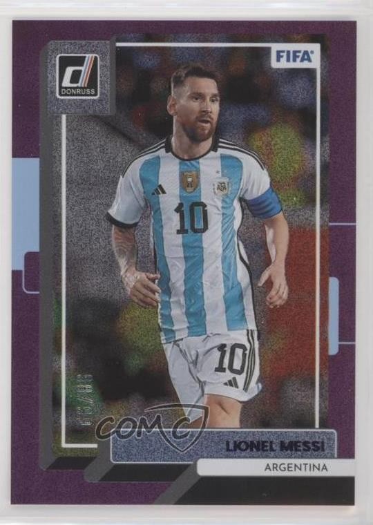 2022-23 Panini Donruss Purple 98/99 Lionel Messi #10 0xe7