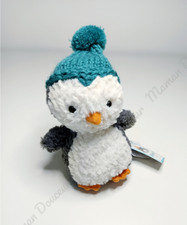 Peluche Doudou Pingouin Bonnet Turquoise 17cm Wee Winter Teal Penguin - Jellycat
