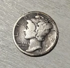 1921-P Mercury Dime - Key Date Low Mintage - Very Nice