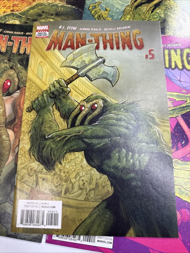 Man-Thing Limited COMPLETE Series 1 2 3 4 5 2017 MARVEL R.L. Stine - Image 2 of 4