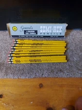 VTG General Pencil Co SEMI-HEX 498 2 2/4 FIRM 10 Unsharpened Drawing Pencils USA
