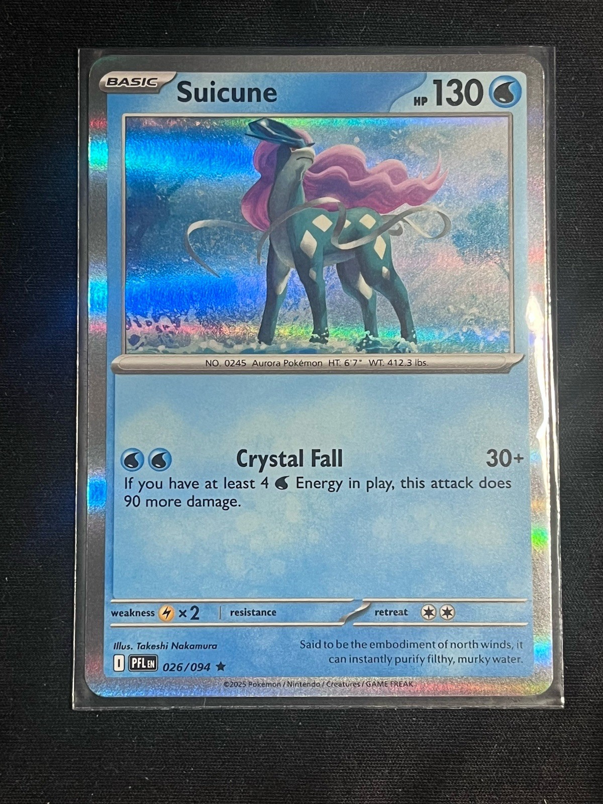 Suicune 026/094 - Holo Rare - Pokémon TCG: Phantasmal Flames - NM