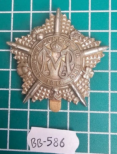 WW1 Guards Machine Gun Regiment Cap Badge Slider Marked J. Gaunt BHam BB.586