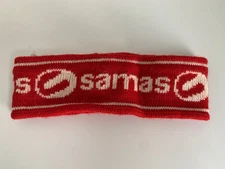 Vintage Samas Sweatband Headband Red | 80s Athletic Fitness Gym