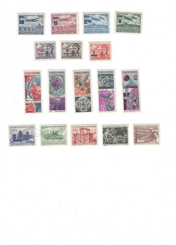 Czechoslovakia Stamps C28-C34 731-37 1422-1427 MNH Air Post