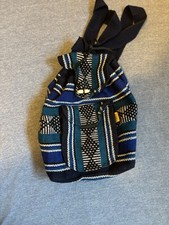 Teal Blue Black White small Pizon Mexican han...