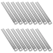 30 Pcs 6 Inch Stainless Steel Ruler Precision Measuring Instrument for Hobbyists