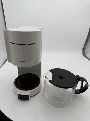 Braun Aromaster 10 Cup Coffee Maker Type 4085 White w/ Carafe Tested & Working