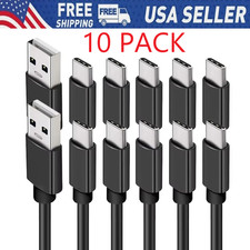 10Pack USB-C to USB-A Cable Fast Charge Type C Charging Cord Rapid Sync Charger