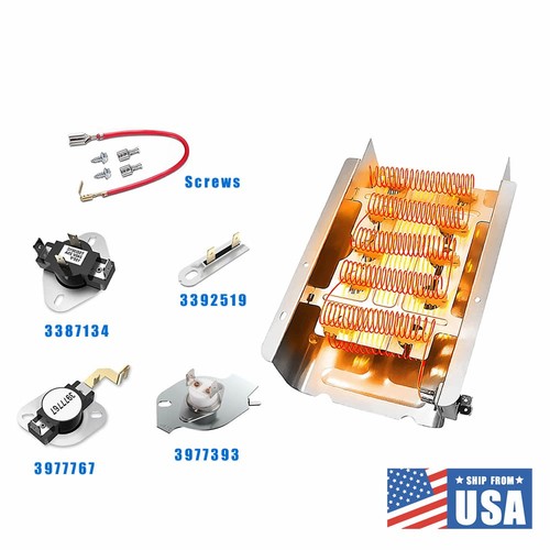 Kit Termostato E Fusibile Per Asciugatrice – Compatibile Con Whirlpool, Kenmore, Maytag – Include 3977767, 3392519, 3387134
