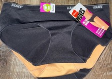 Hanes Moves 3-Pair Womens Hipster Underwear Panties Nylon Blend Flex M