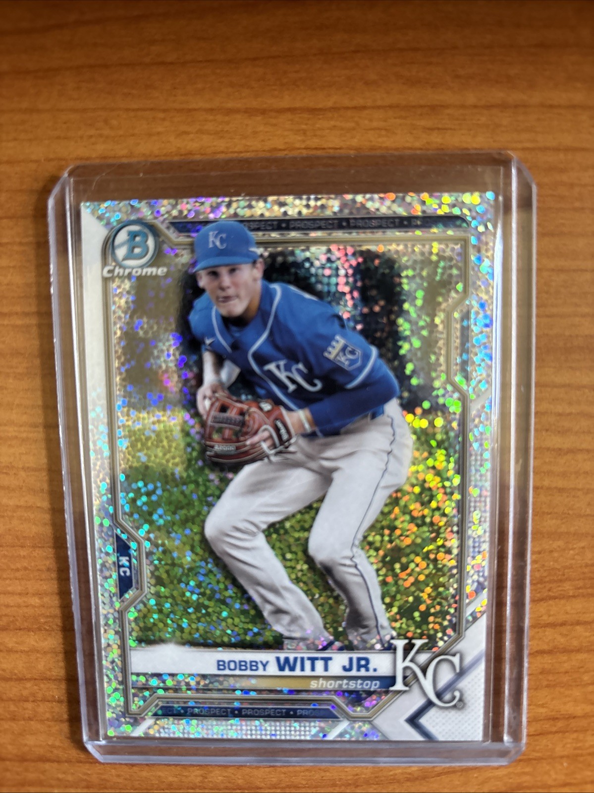 2021 Bowman Chrome Bobby Witt Jr. Speckle Refractor /299 Royals BCP-193 Rare!