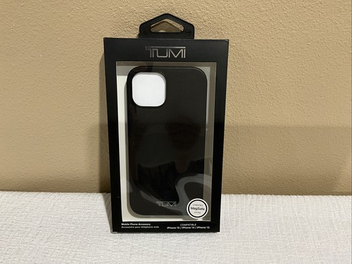 TUMI iPhone 15/ 14/ 13 MagSafe geprägtes ballistisches Muster Hülle schwarz versiegelt Neu mit Etikett