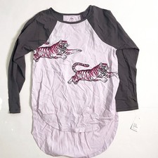 NWT Tea Collection Leaping Tiger Raglan Tunic, Size 14