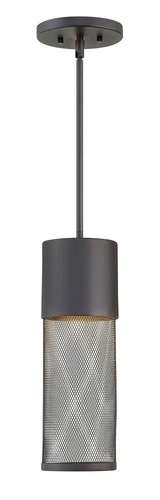 Aria 15 3/4"H Black Cylindrical LED Outdoor Hanging Light - Picture 2 of 10
