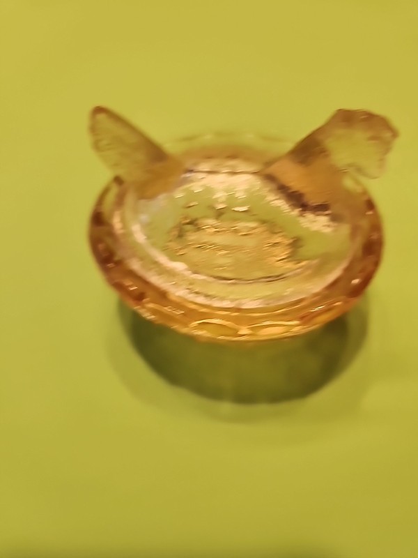 Pink Mini Hen On Nest Salt Cellar 